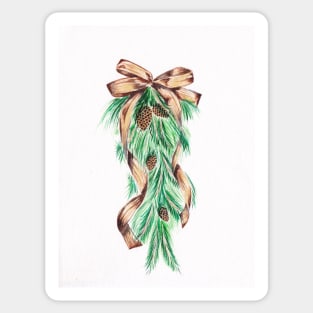 Christmas wreath Sticker